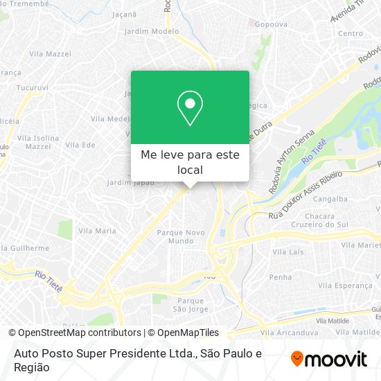 Auto Posto Super Presidente Ltda. mapa