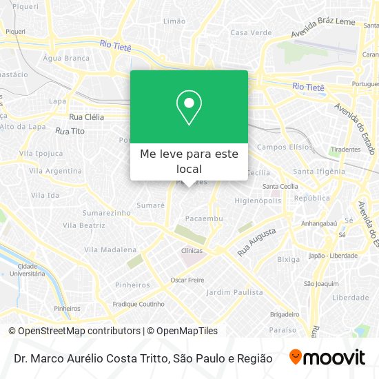 Dr. Marco Aurélio Costa Tritto mapa