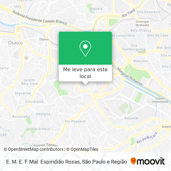 E. M. E. F. Mal. Espiridião Rosas mapa