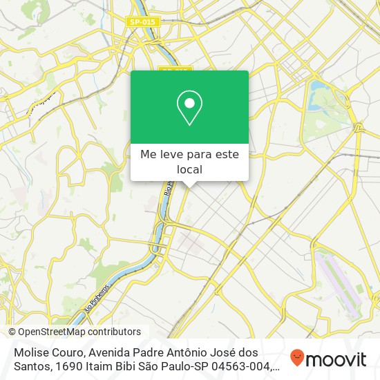Molise Couro, Avenida Padre Antônio José dos Santos, 1690 Itaim Bibi São Paulo-SP 04563-004 mapa