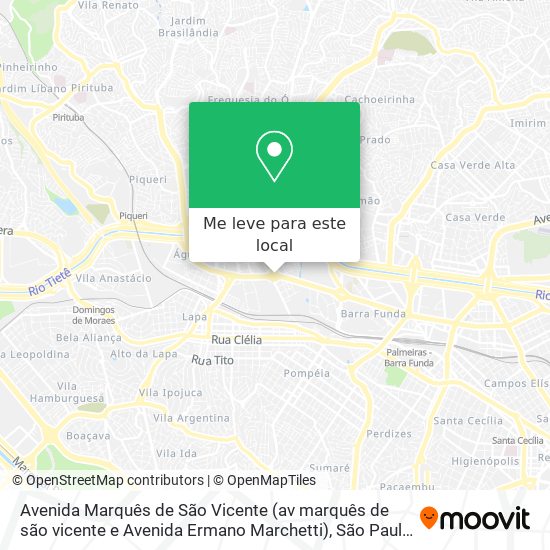 Avenida Marquês de São Vicente (av marquês de são vicente e Avenida Ermano Marchetti) mapa