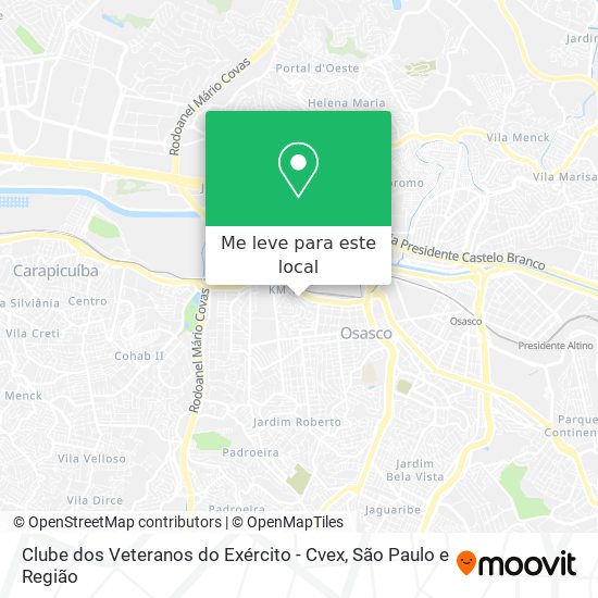 Clube dos Veteranos do Exército - Cvex mapa