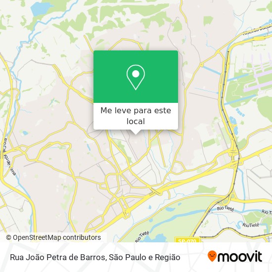 Rua João Petra de Barros mapa