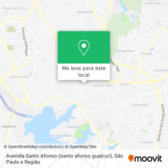 Avenida Santo Afonso (santo afonso guaicuri) mapa