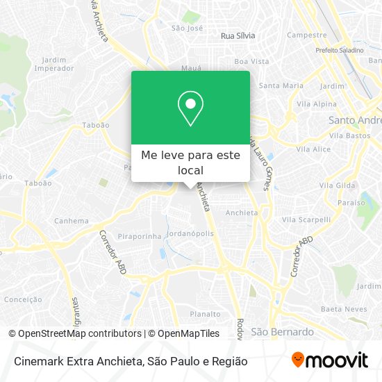 Cinemark Extra Anchieta mapa
