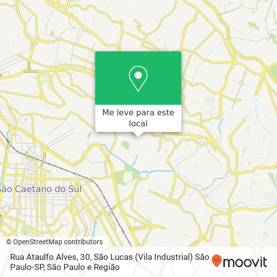 Rua Ataulfo Alves, 30, São Lucas (Vila Industrial) São Paulo-SP mapa