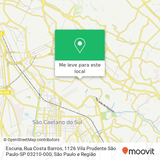 Escuna, Rua Costa Barros, 1126 Vila Prudente São Paulo-SP 03210-000 mapa