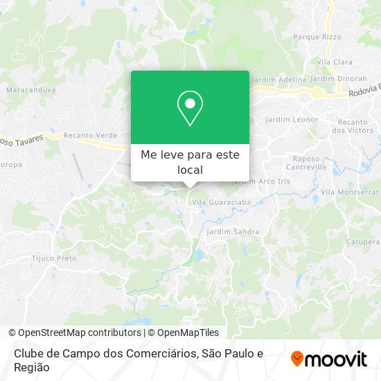 Clube de Campo dos Comerciários mapa