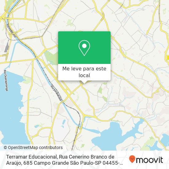 Terramar Educacional, Rua Cenerino Branco de Araújo, 685 Campo Grande São Paulo-SP 04455-060 mapa