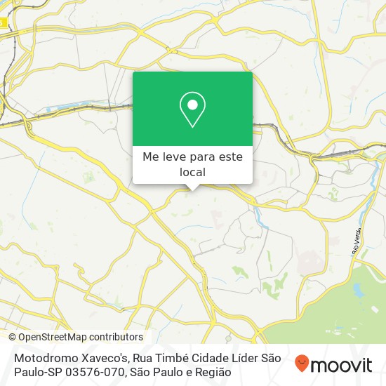 Motodromo Xaveco's, Rua Timbé Cidade Líder São Paulo-SP 03576-070 mapa