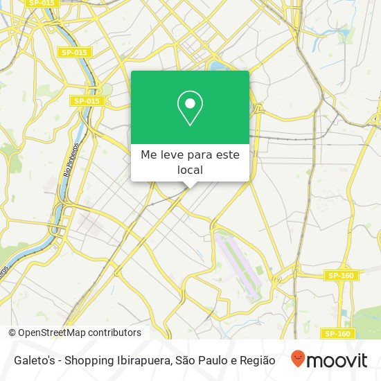 Galeto's - Shopping Ibirapuera, Moema São Paulo-SP mapa
