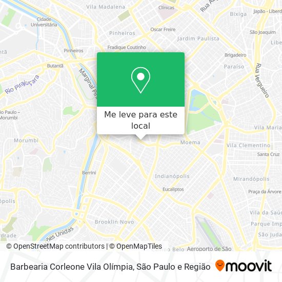 Barbearia Corleone Vila Olímpia mapa