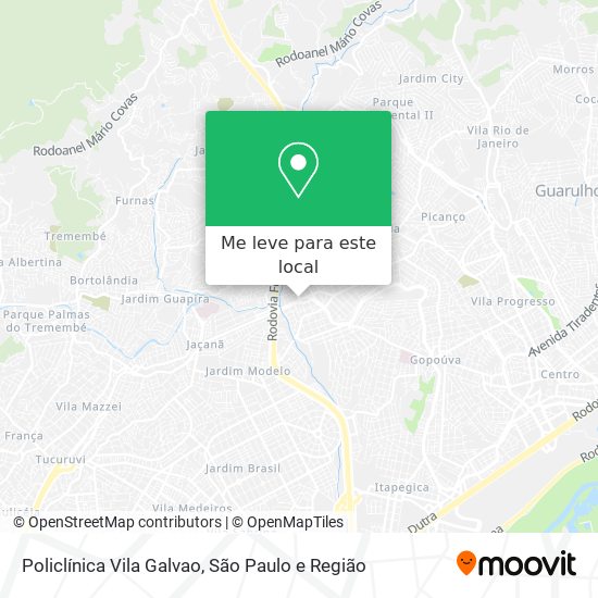 Policlínica Vila Galvao mapa