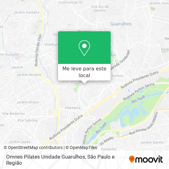 Omnes Pilates Unidade Guarulhos mapa