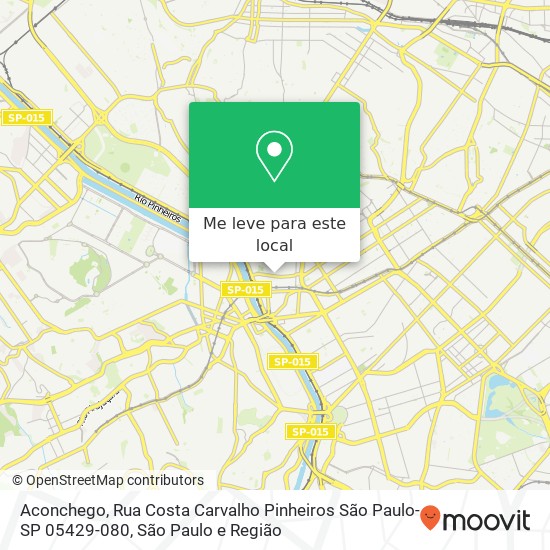 Aconchego, Rua Costa Carvalho Pinheiros São Paulo-SP 05429-080 mapa