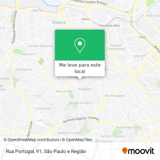 Rua Portugal, 91 mapa