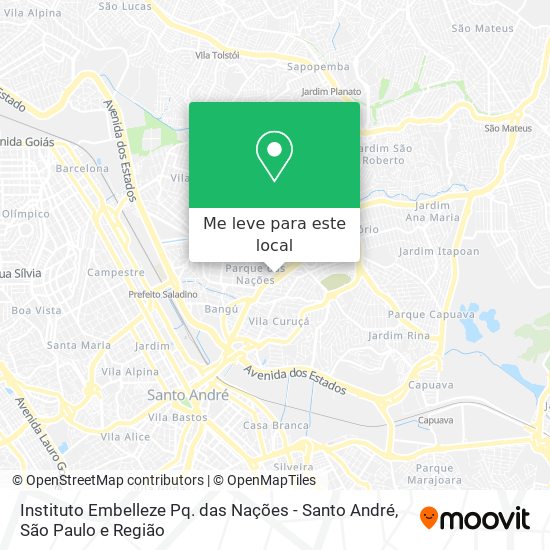 Instituto Embelleze Pq. das Nações - Santo André mapa