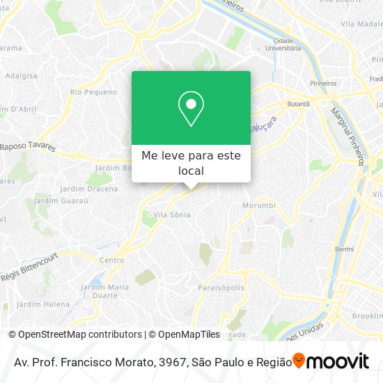 Av. Prof. Francisco Morato, 3967 mapa