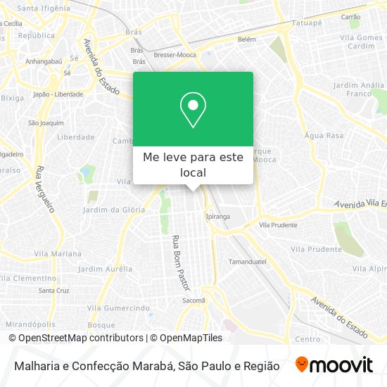 Malharia e Confecção Marabá mapa