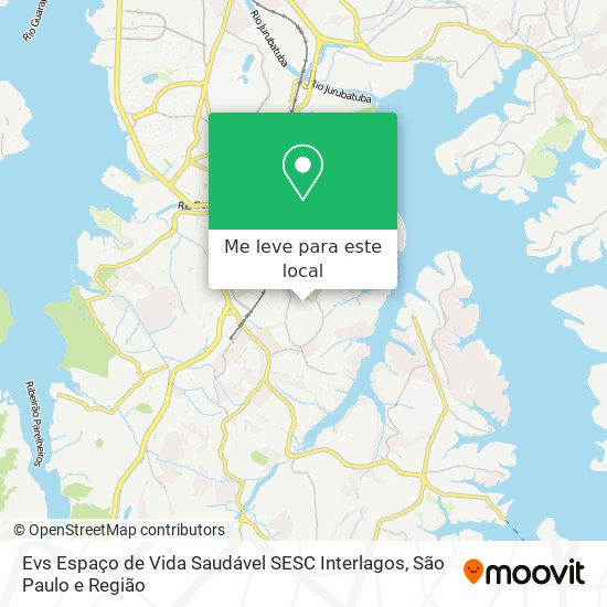 Evs Espaço de Vida Saudável SESC Interlagos mapa