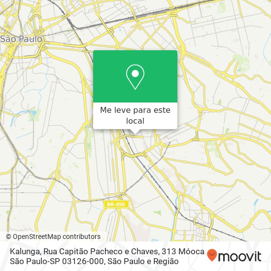 Kalunga, Rua Capitão Pacheco e Chaves, 313 Móoca São Paulo-SP 03126-000 mapa