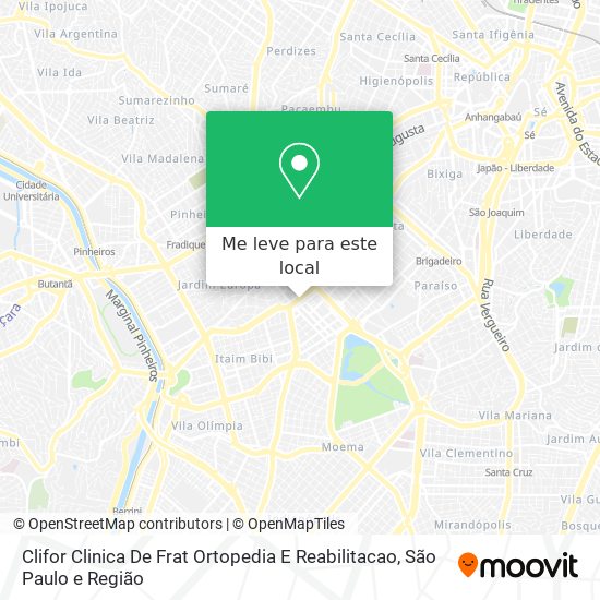 Clifor Clinica De Frat Ortopedia E Reabilitacao mapa