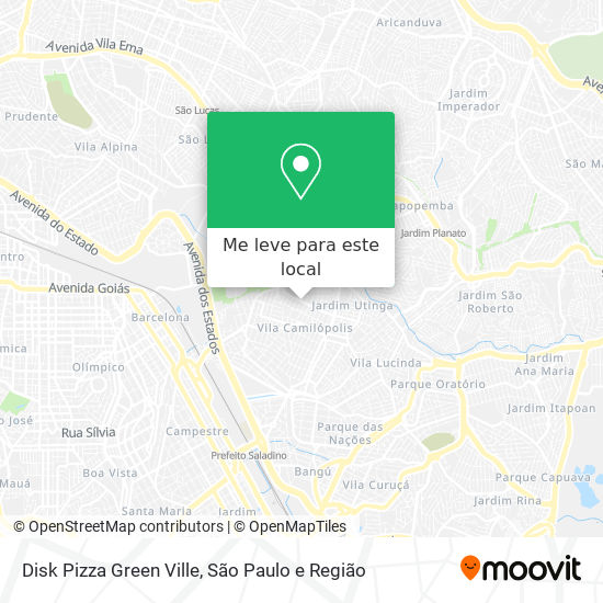 Disk Pizza Green Ville mapa