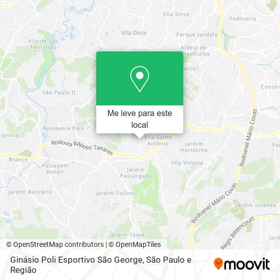 Ginásio Poli Esportivo São George mapa