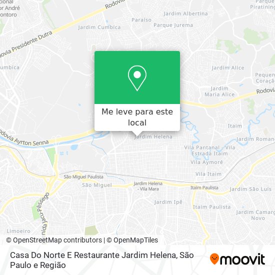 Casa Do Norte E Restaurante Jardim Helena mapa