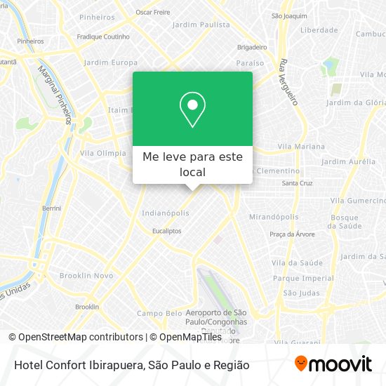 Hotel Confort Ibirapuera mapa