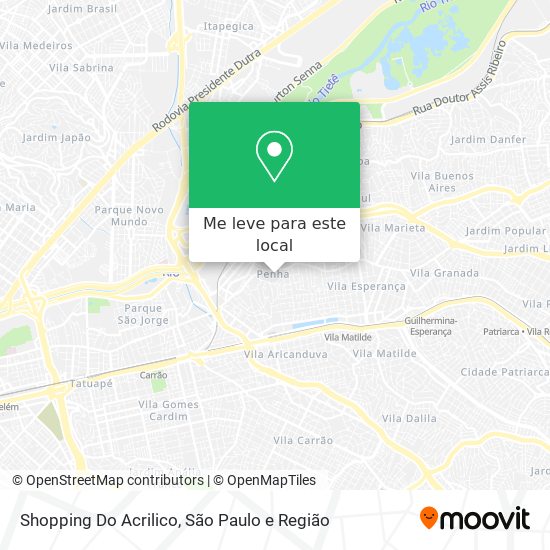 Shopping Do Acrilico mapa