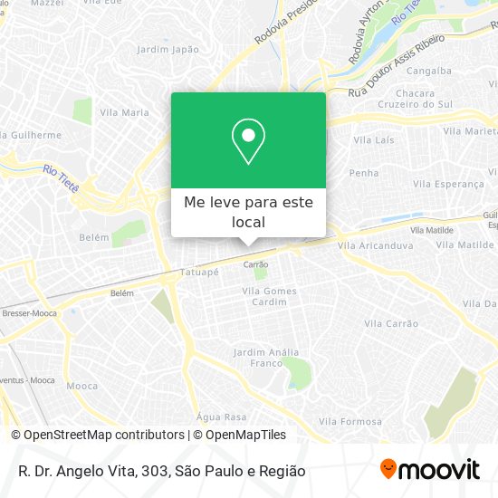 R. Dr. Angelo Vita, 303 mapa
