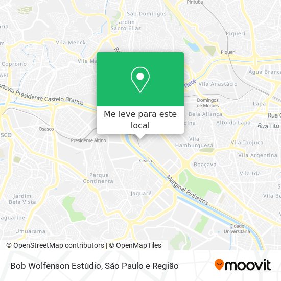 Bob Wolfenson Estúdio mapa