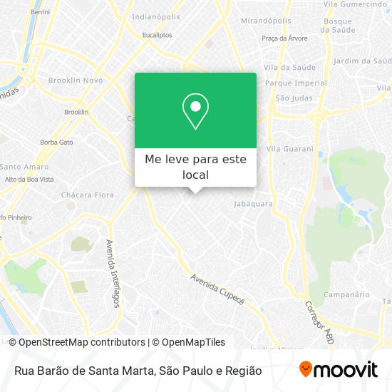 Rua Barão de Santa Marta mapa