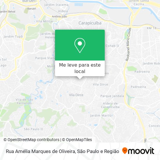 Rua Amélia Marques de Oliveira mapa