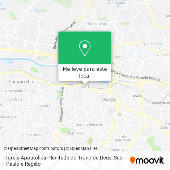 Igreja Apostólica Plenitude do Trono de Deus mapa