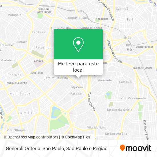 Generali Osteria..São Paulo mapa
