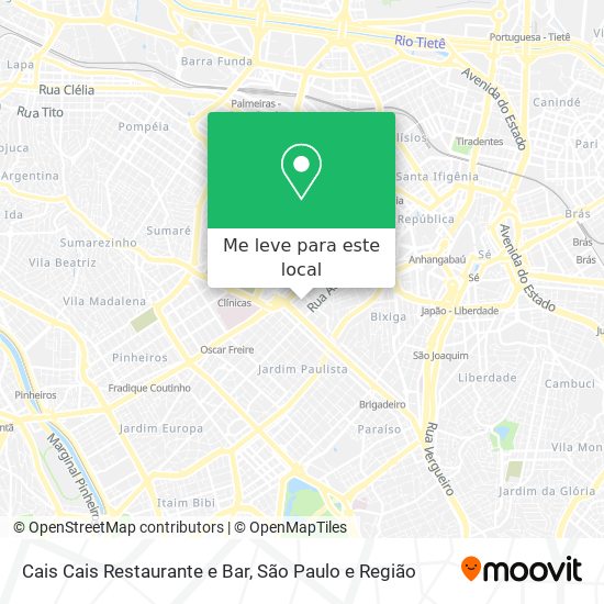 Cais Cais Restaurante e Bar mapa
