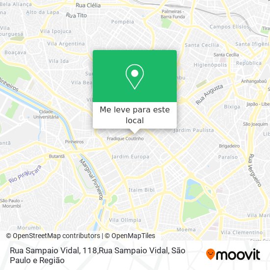 Rua Sampaio Vidal, 118,Rua Sampaio Vidal mapa