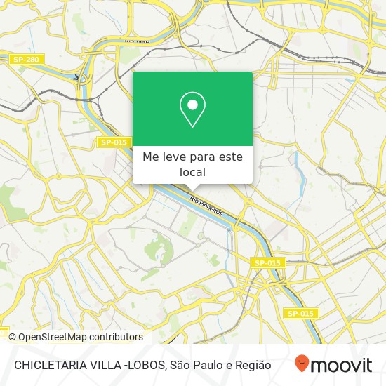 CHICLETARIA VILLA -LOBOS, Alto de Pinheiros São Paulo-SP mapa
