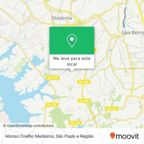 Alonso Coelho Medeiros, Rua Caviúna, 103 Eldorado Diadema-SP 09973-050 mapa