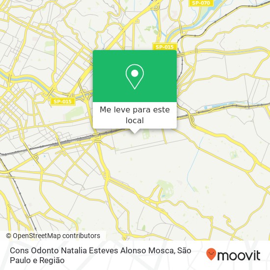 Cons Odonto Natalia Esteves Alonso Mosca, Rua Itapura, 284 Tatuapé São Paulo-SP 03310-000 mapa