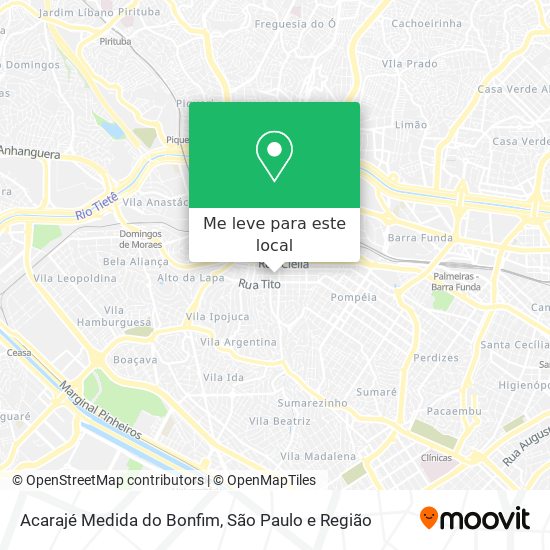 Acarajé Medida do Bonfim mapa