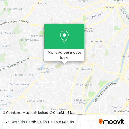 Na Casa do Samba mapa