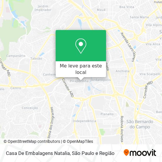 Casa De Embalagens Natalia mapa