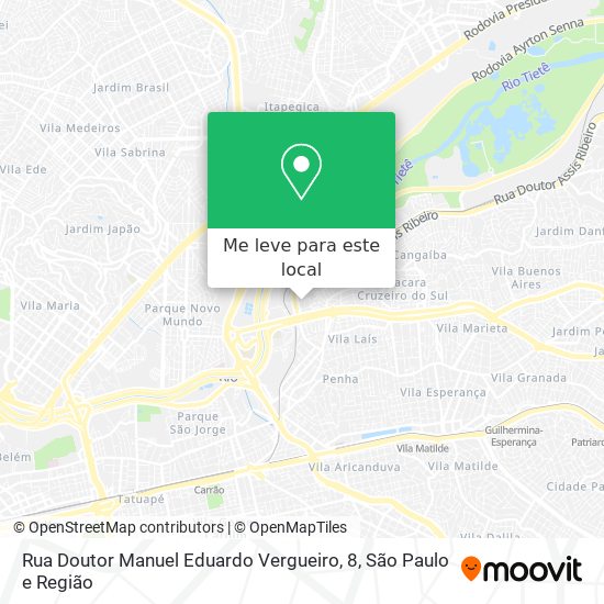Rua Doutor Manuel Eduardo Vergueiro, 8 mapa