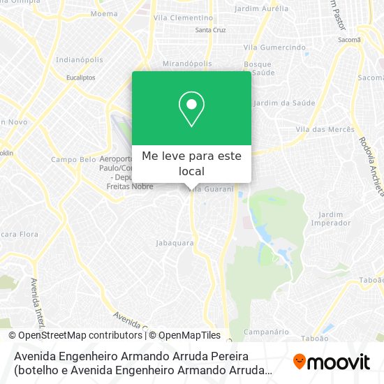 Avenida Engenheiro Armando Arruda Pereira (botelho e Avenida Engenheiro Armando Arruda Pereira) mapa