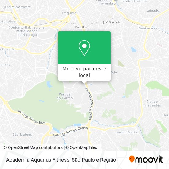 Academia Aquarius Fitness mapa