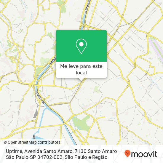 Uptime, Avenida Santo Amaro, 7130 Santo Amaro São Paulo-SP 04702-002 mapa