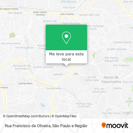 Rua Francisco de Oliveira mapa